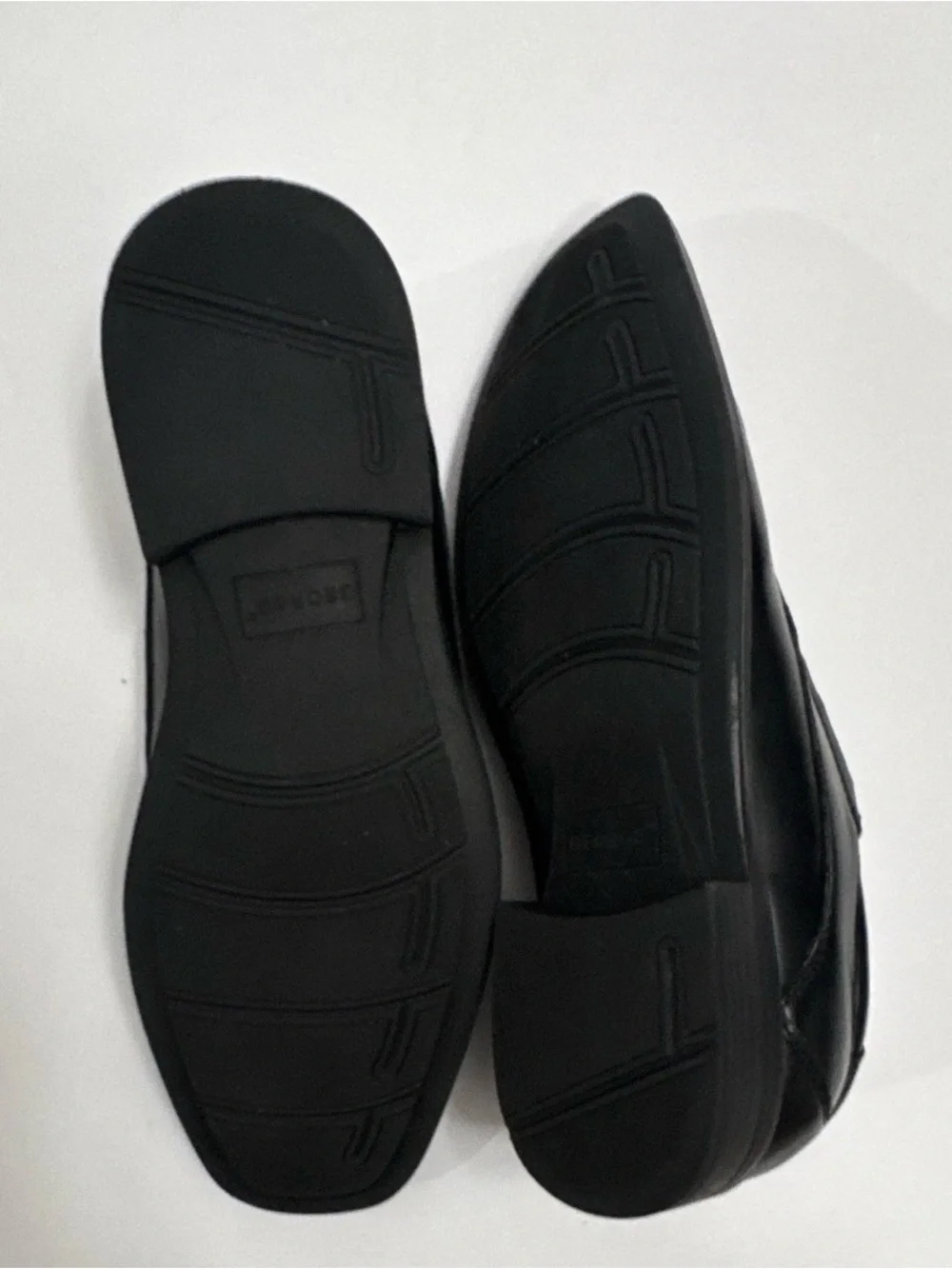 George Black Slip-On Square-Toe Dress Loafers